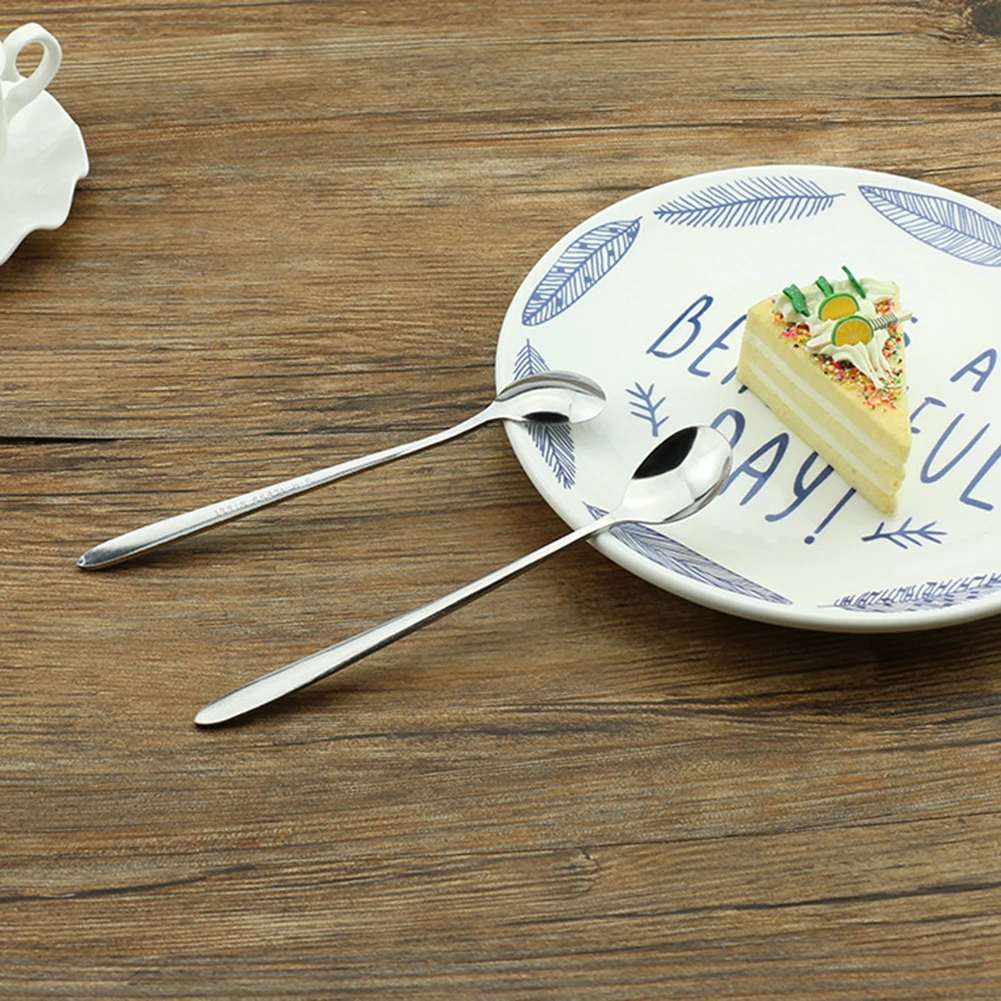 Лидер продаж! 5 шт. Нержавеющая сталь Кофе Чай ложки ручка Творческая Ложка