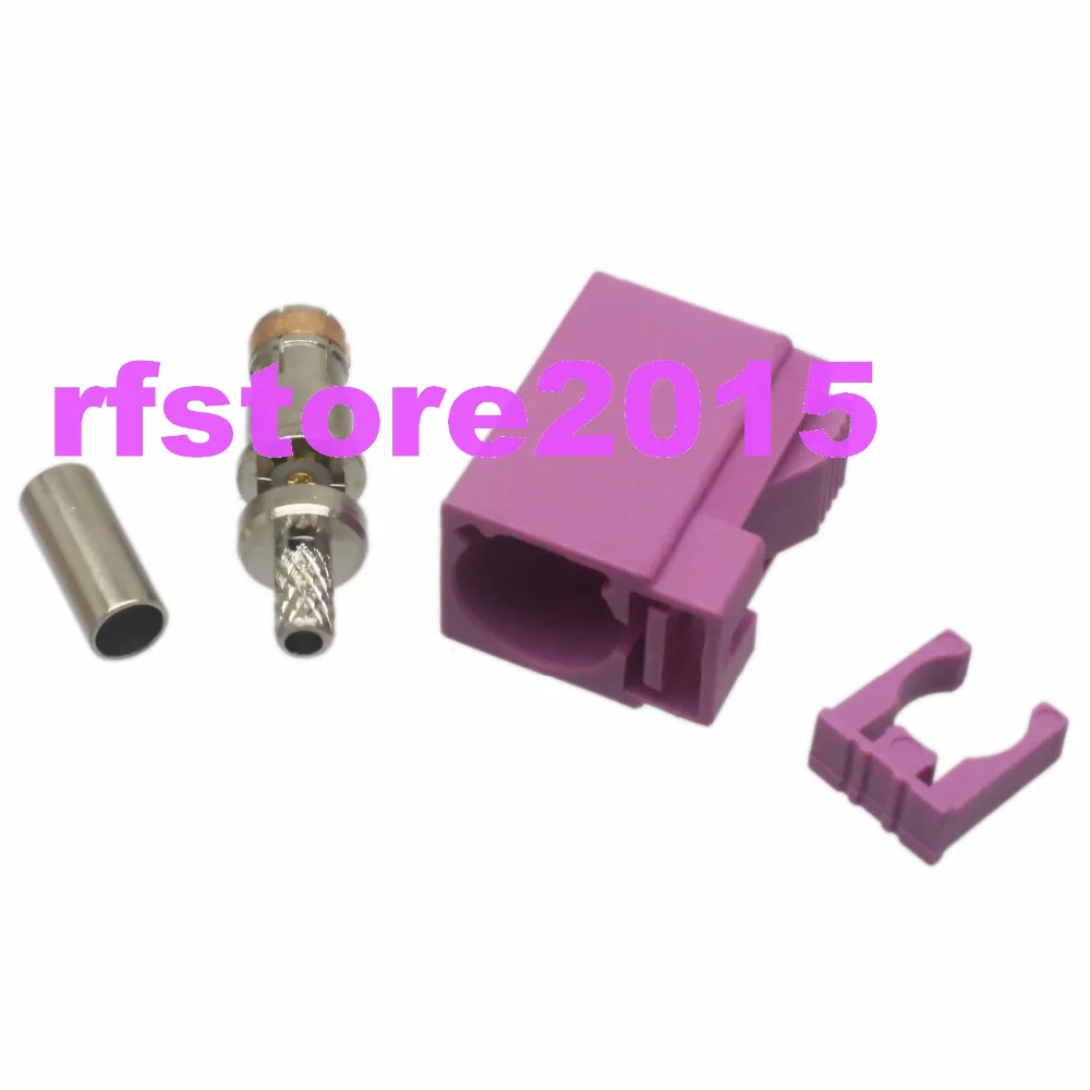 1pce коннектор Fakra H 4003 SMB гнездовой обжим для RG316 LMR100 RG174 фиолетовый | Обустройство