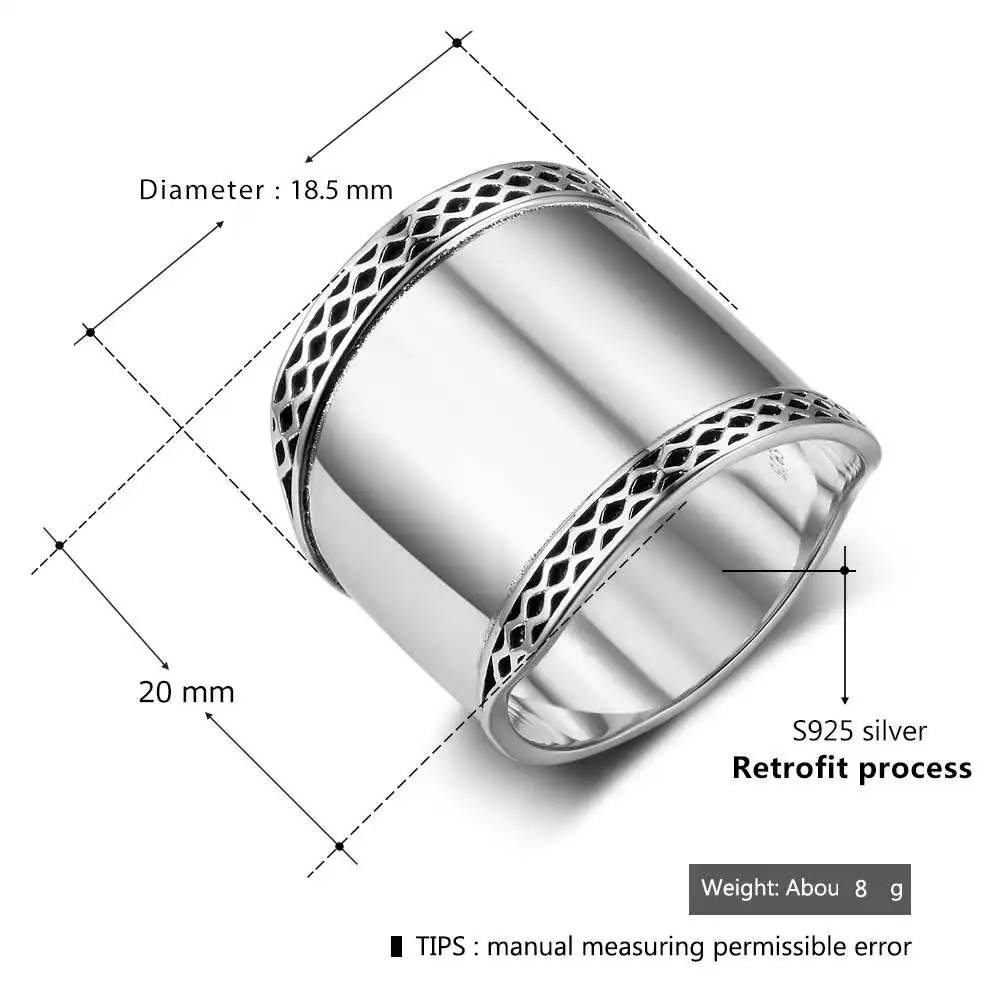 Винтажные кольца из стерлингового серебра 925 пробы свадебные с волнистым