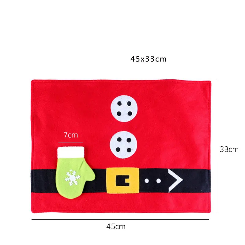 1 шт. рождественские чулки коврики нож и вилка коврик украшения для дома Feliz Navidad