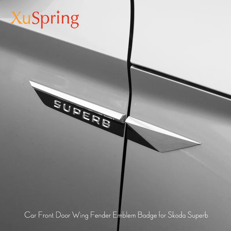 Эмблема на боковое крыло автомобиля значок дверь наклейка Накладка для Skoda Superb 2015