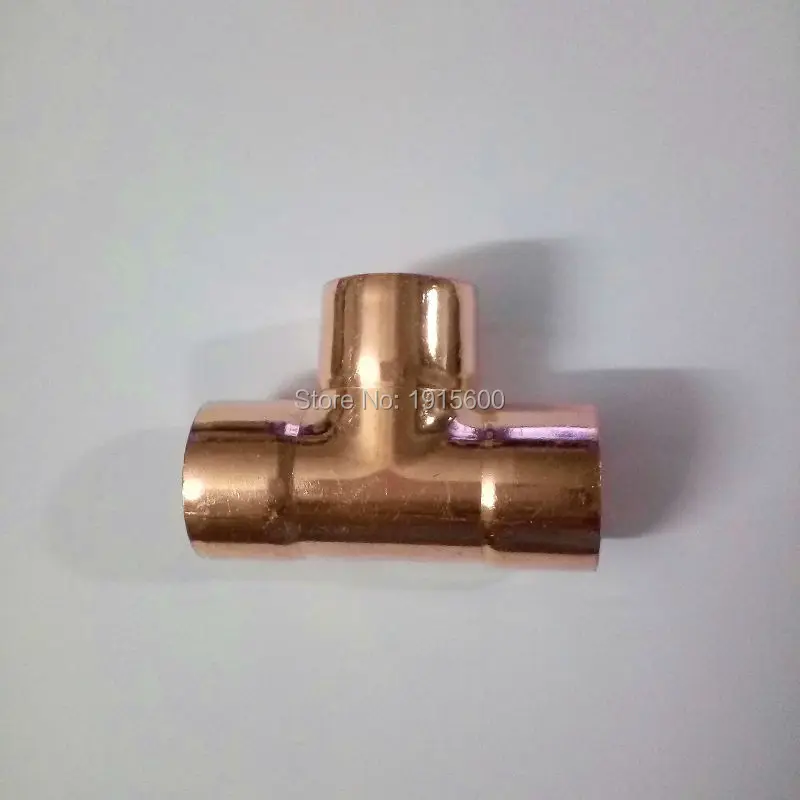 

7/8 " 22.23mm Tee/Equal Tee 3 ways red copper brass fitting refrigeration parts air condition fittings pipe fitting