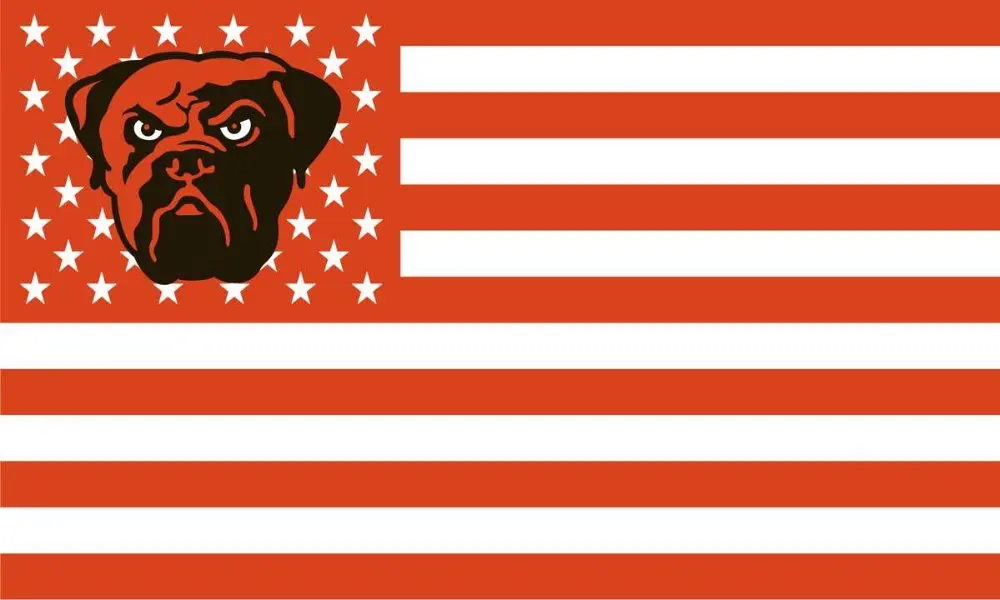 Cleveland Browns Flag 3x5 ft Gloves Style 2 Metal Grommets US Sport Team Banner Digital Printing 252312 | Дом и сад