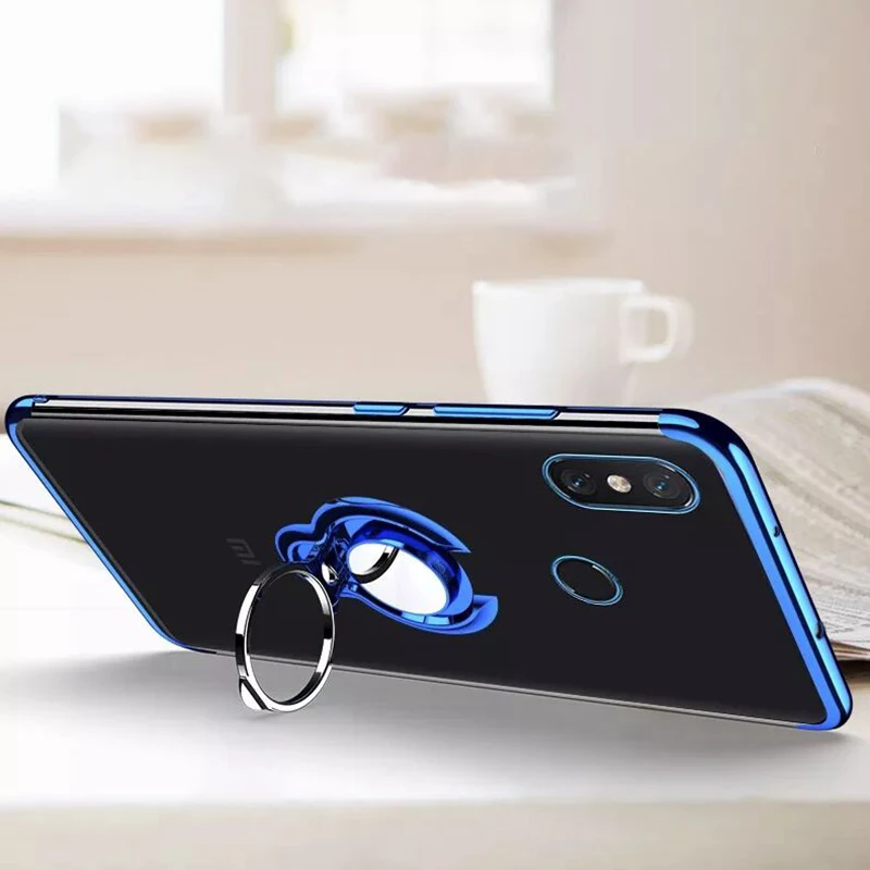 Чехол подставка с кольцом на палец для Xiaomi 8 SE Max 3 металлический магнитный чехол