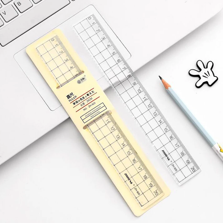15/18/20cm Candy-colored plastic ruler Measuring Straight Creative model Ruler Tool Promotional Gift Stationery Student Prize | Канцтовары