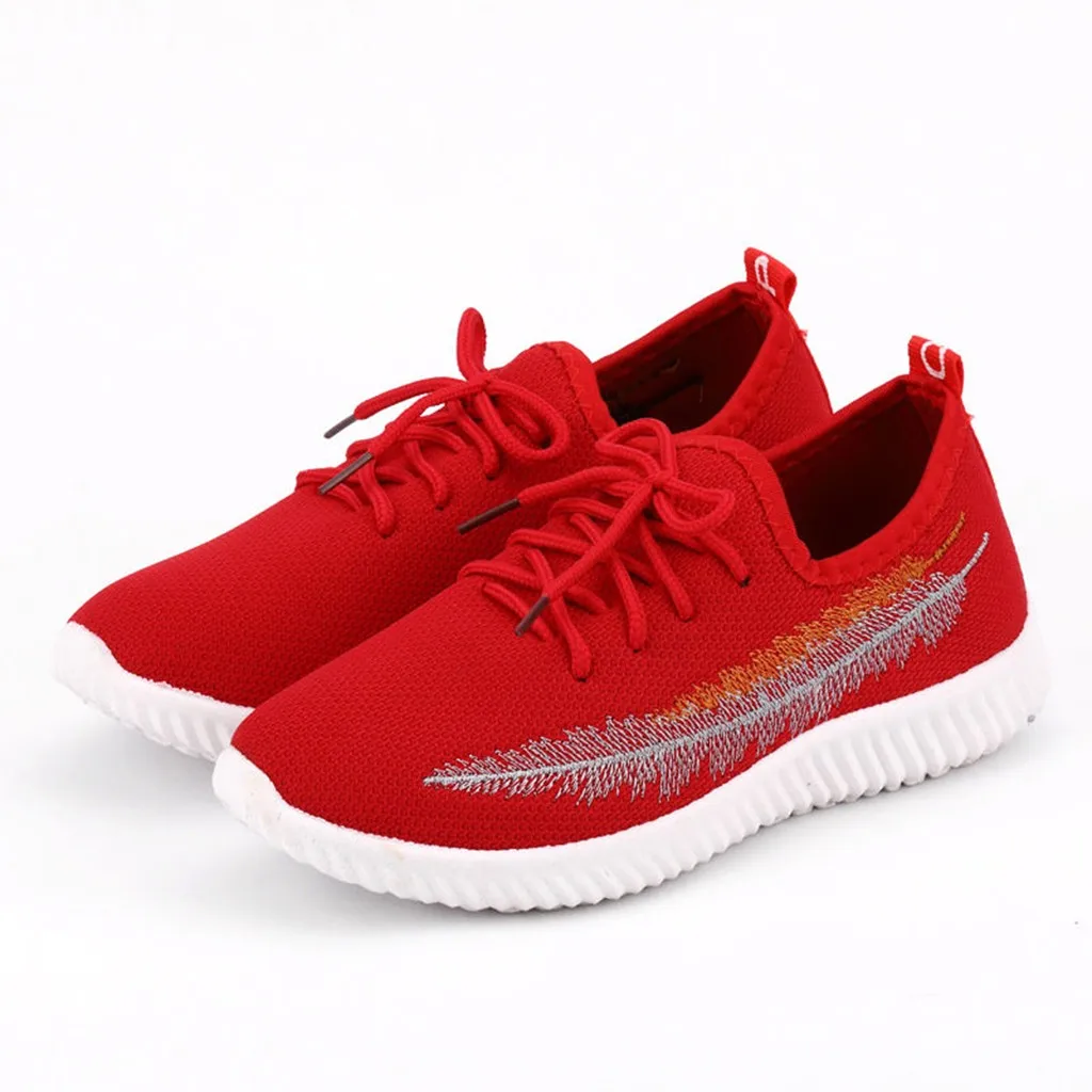 2019 Women's Ladies Casual Shoes Woman Anti-Slip Sport Walking Sneakers Women Lace-up Flats Running Soft Tenis Vulcanize Shoes