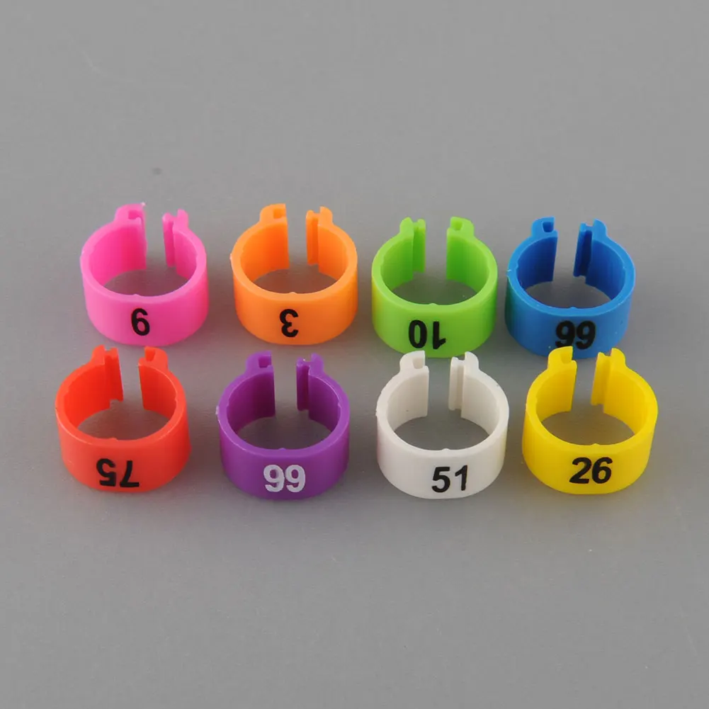 100 шт Птицы ноги полосы птицы голубь попугай Утка Курица кольца клип 1