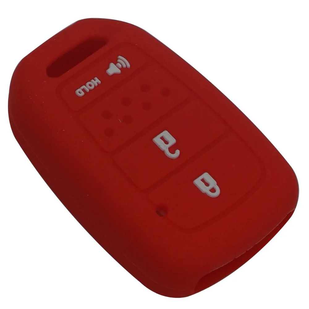 

jingyuqin 3 Buttons Silicone Car Key Fob Cover Case Shell For Honda HRV / Accord New Fit Remote With Hold