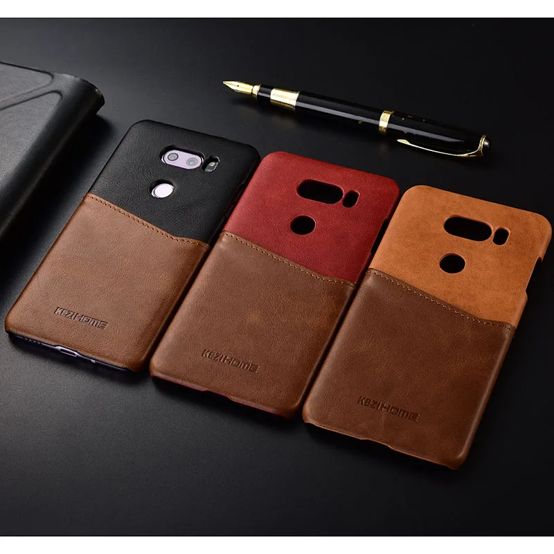 Чехол для LG V30 + KEZiHOME роскошная натуральная кожа хит цвет жесткая задняя крышка в