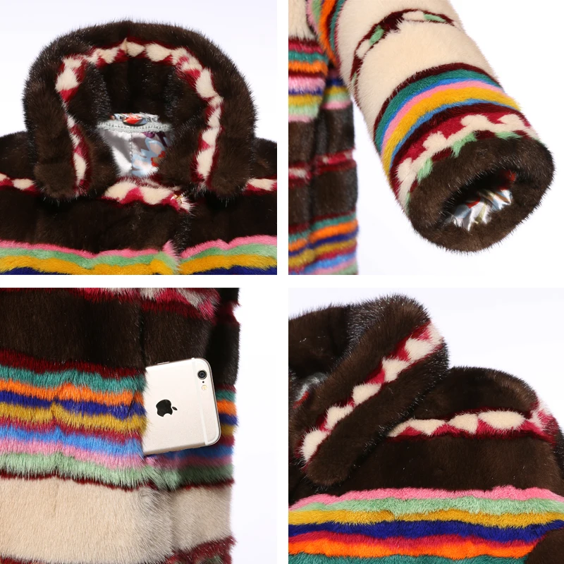 2018 Зима импортированы норки пальто с мехом длинные Стиль Новый Дизайн норковые