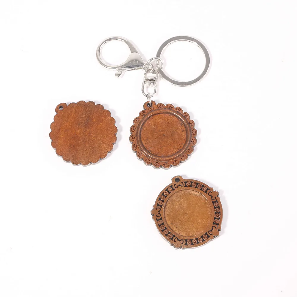 2 шт. дерево Кабошон Настройки внутренний размер Женская основа Подвески с