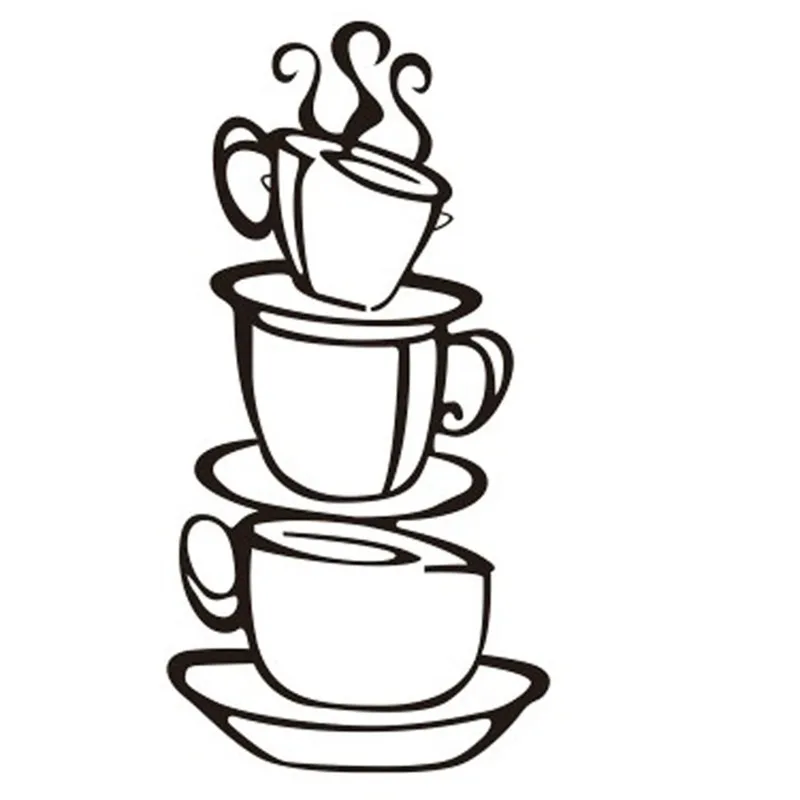 Лидер продаж Съемный DIY Украшения для кухни Кофе Кубок наклейки виниловые на