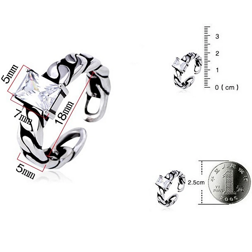 Ретро трехцветные мужские и женские модели колец кольцо с хвостом открытые