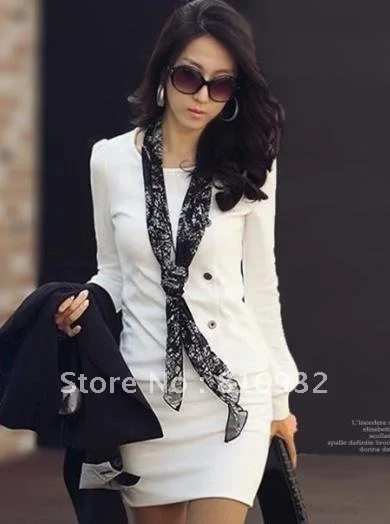SH8522 Freeshipping korea temperament OL career silm army buckles autumn/winter women's dress | Женская одежда