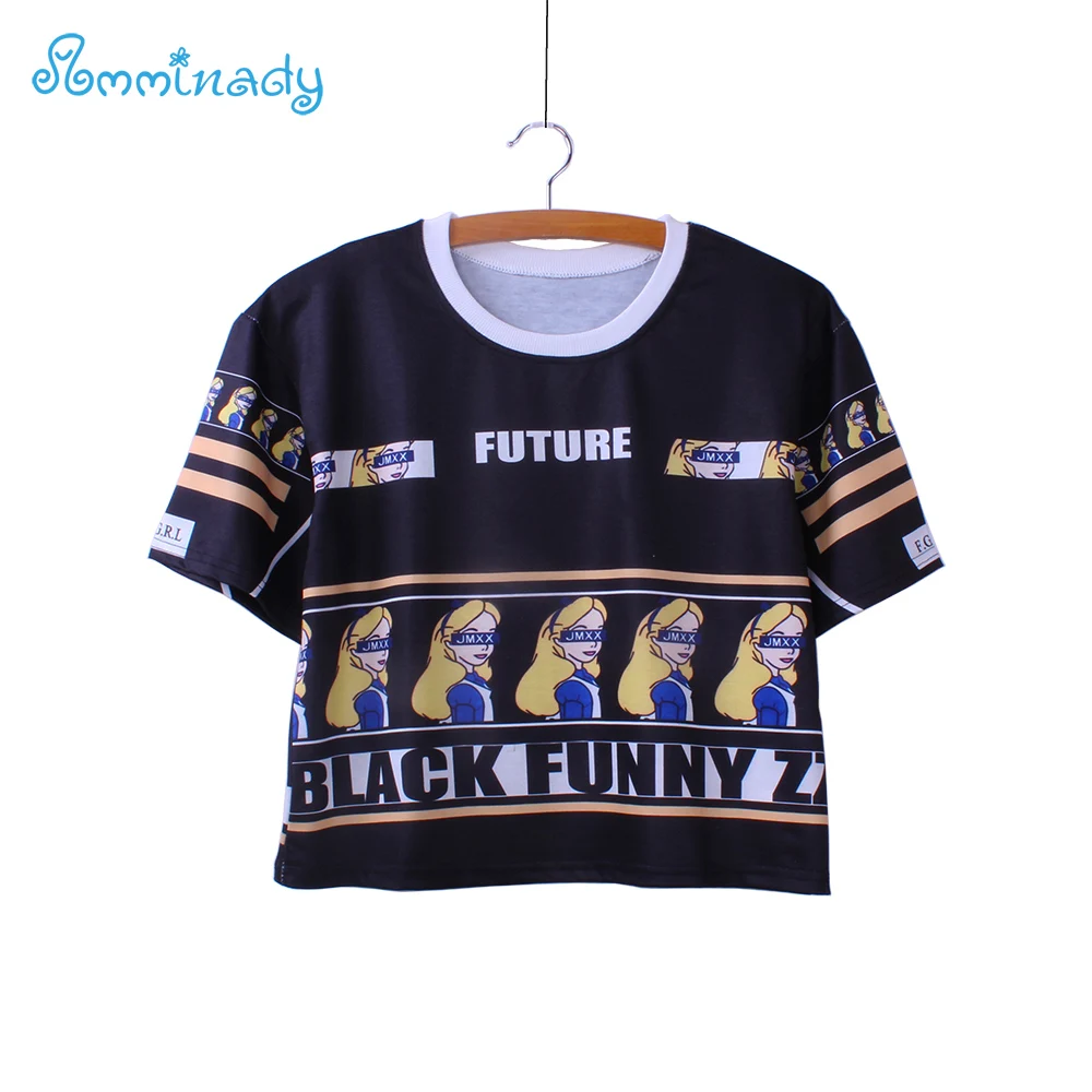 Женские топы в американском стиле летняя футболка с принтом персонажа женские