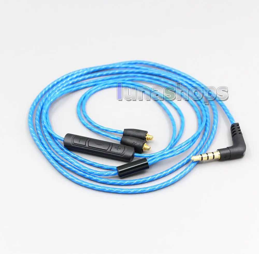 С микрофоном пульт дистанционного управления кабель для наушников DIY Для Shure se215