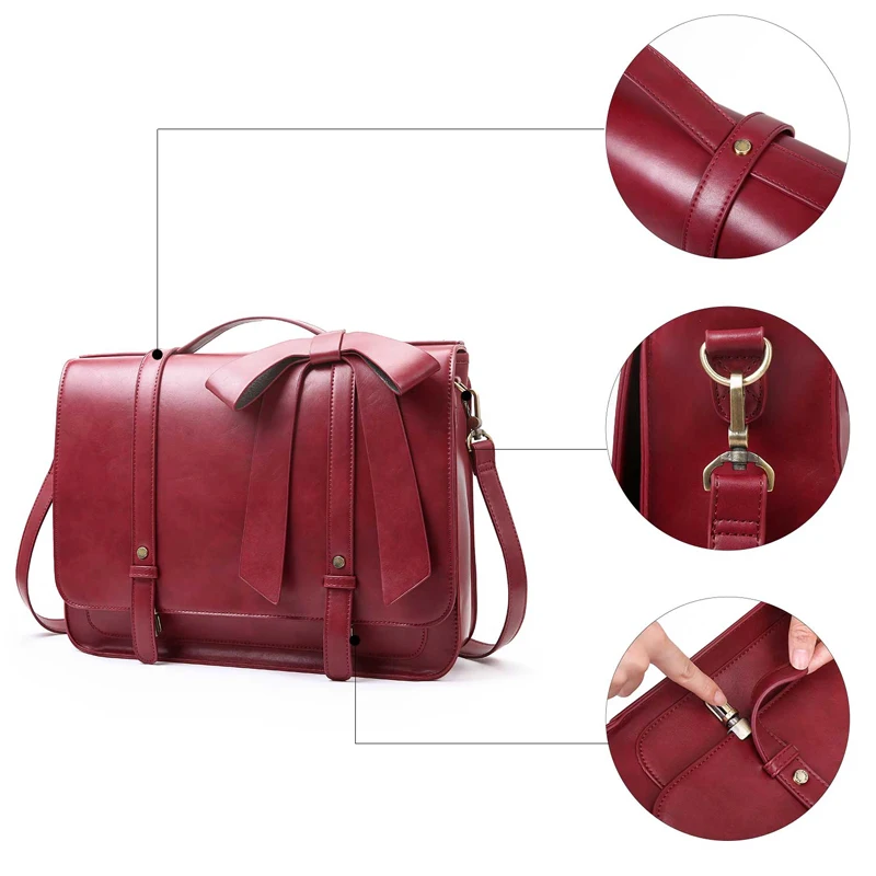 Сумка для ноутбука ECOSUSI Женская дорожная сумка мессенджер из искусственной кожи