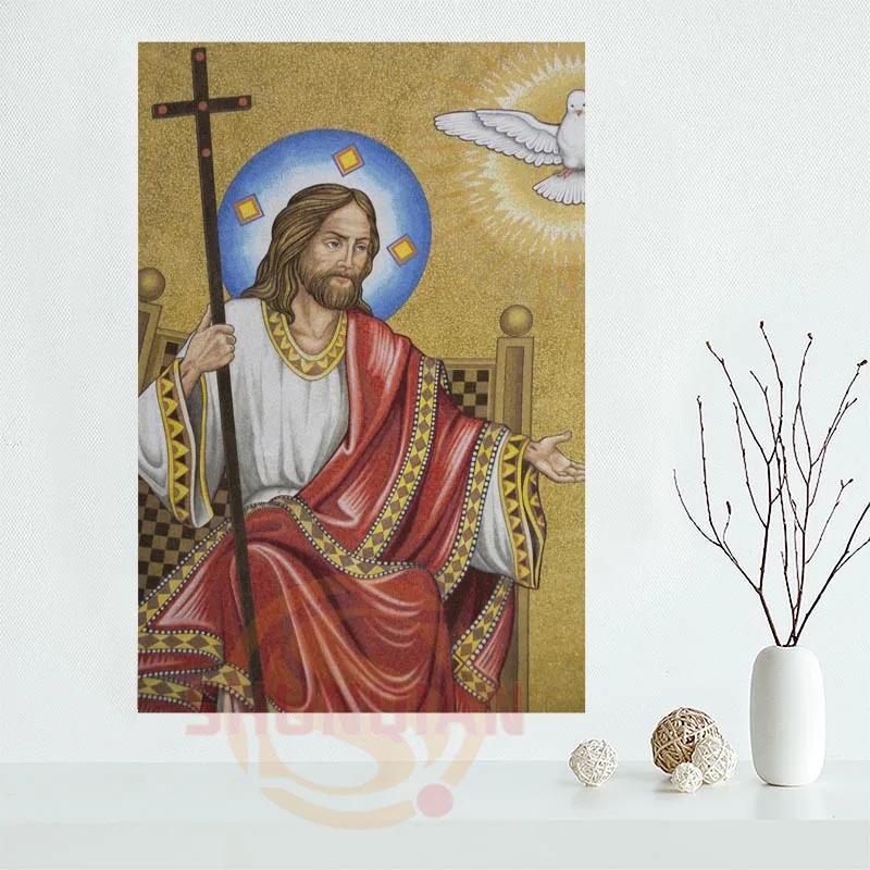 ShunQian Mercy of Jesus Poster Custom Home Decor modern For Bedroom Cloth Canvas | Дом и сад