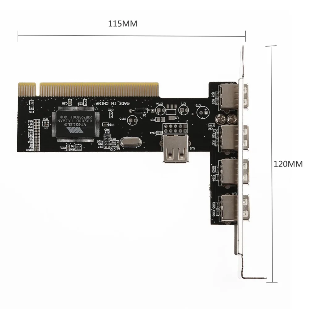 PCI E к 4 портам USB 2 0 концентратор конвертер Express Расширение карты адаптер Высокая