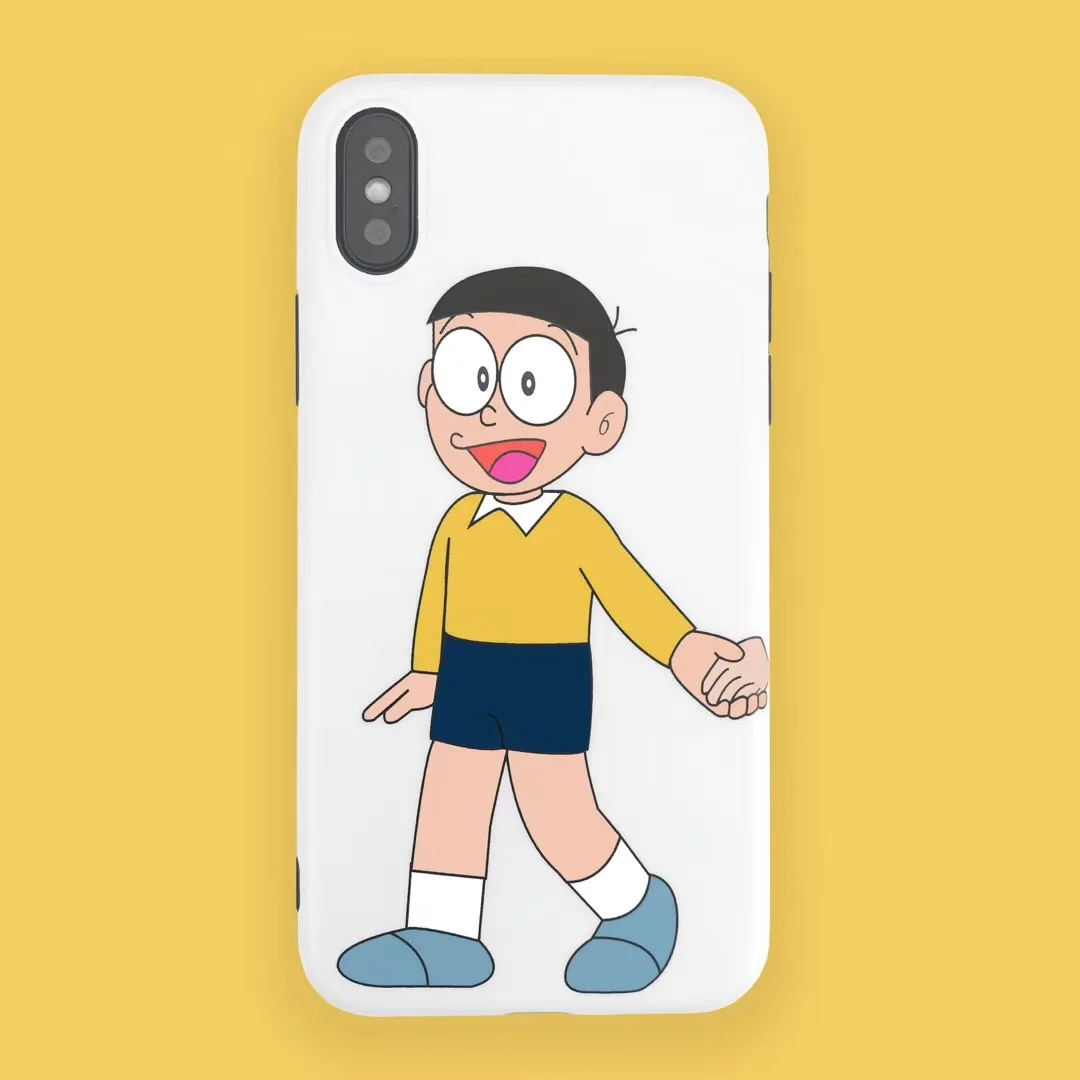 Япония аниме Дораэмон пара телефон чехол для iPhone 7 8 6 6s Plus Shizuka Nobita Apple IPhone X XS Max Xr Coque