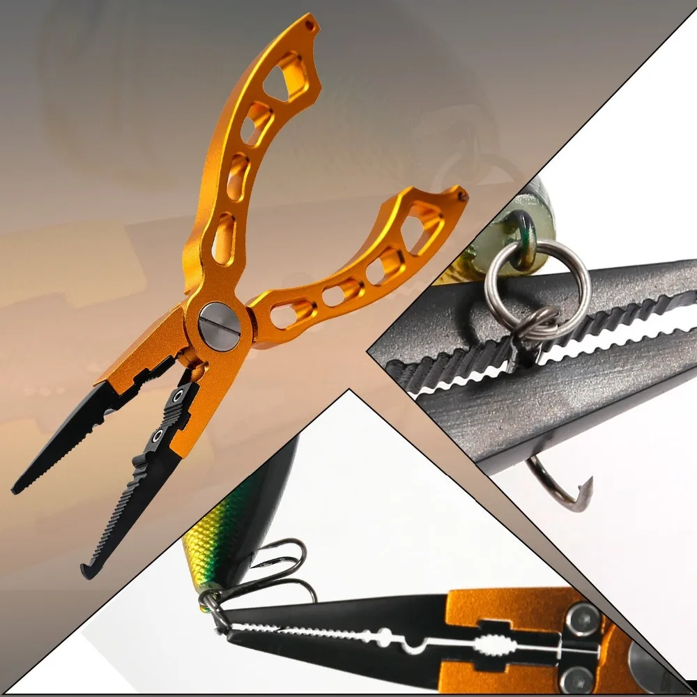 SANLIKE New Fishing Tackle Aluminum Alloy Pliers Split Ring Cutters Holder Tool For Saltwater Wholesale | Спорт и развлечения