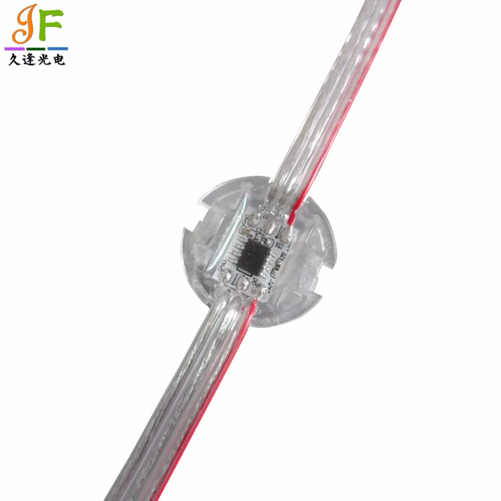200 шт. 5050 RGB SMD1 светодиодный 20 мм WS2811 D20C пикселей светодиодный модуль светильник в силиконовое покрытие DC5V вход RGB Полноцветный светодиодный пиксель IP65