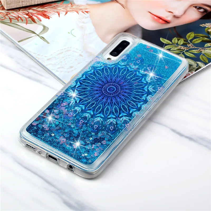 Силиконовый чехол s для samsung Galaxy A10 A20 A30 A40 A50 A70, чехол для samsung M10 M20 M30, чехол с жидкими блестками, динамический чехол для телефона s
