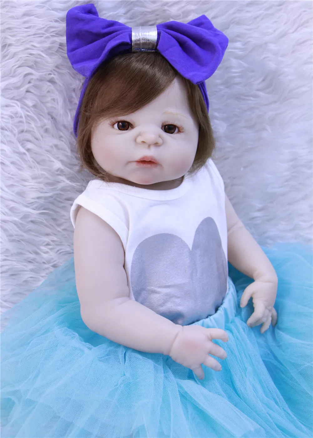 Bebes Reborn doll 57CM Full Body silicone Girl Baby Doll Bath Toy Lifelike Newborn Princess victoria Bonecas Menina | Игрушки и хобби
