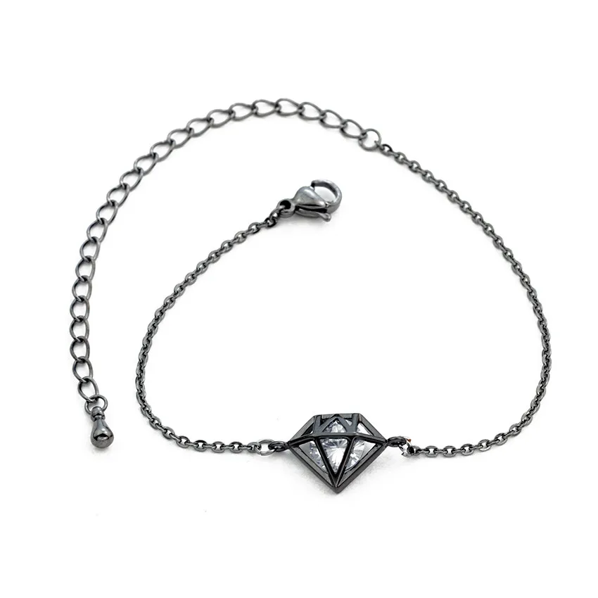 

Wholesale 10pcs/lot Black Cone Boho Bracelets For Women Pulseira Feminina Fashion Jewelry Dainty Crystal Bracelet Femme Bijoux