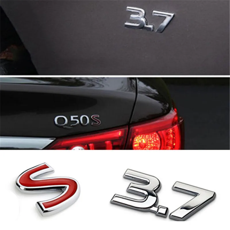 Эмблема Red S 3 7 металлическая наклейка для стайлинга автомобиля сменная на задний