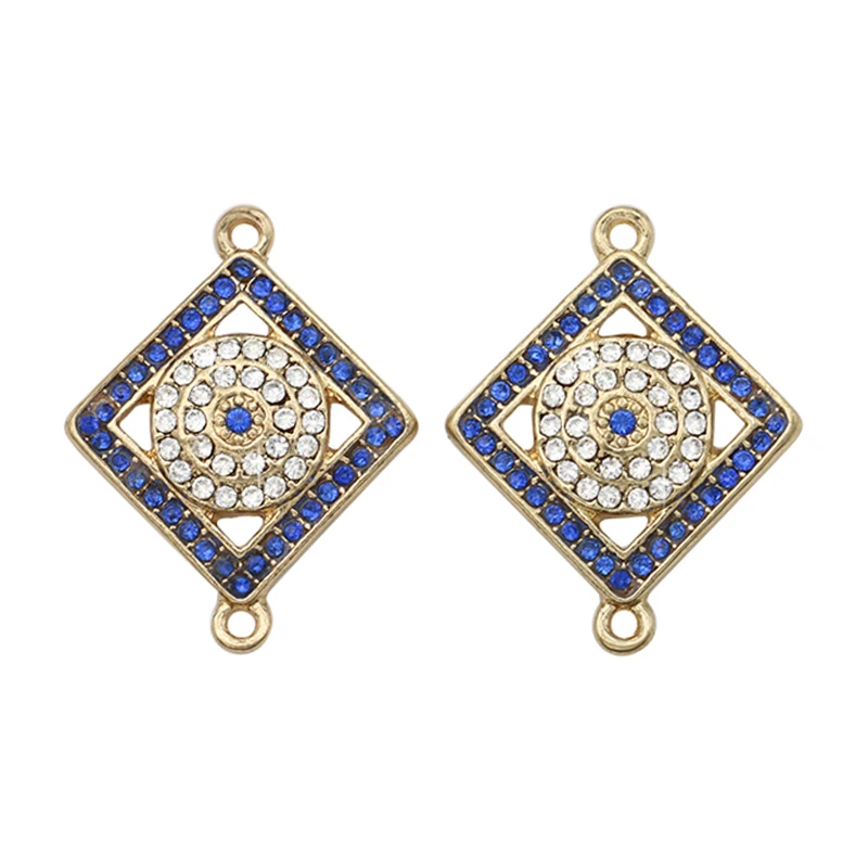 JAKONGO Золото Цвет Кристалл Rhinestone Evil Blue Eye разъемы для изготовления ювелирных