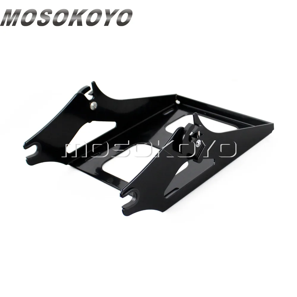 Motorcycle Two Up Detachable Tour Pak Pack Luggage Rack for Harley Touring Road King Street Glide FLHR FLHX 2014-Later Black |