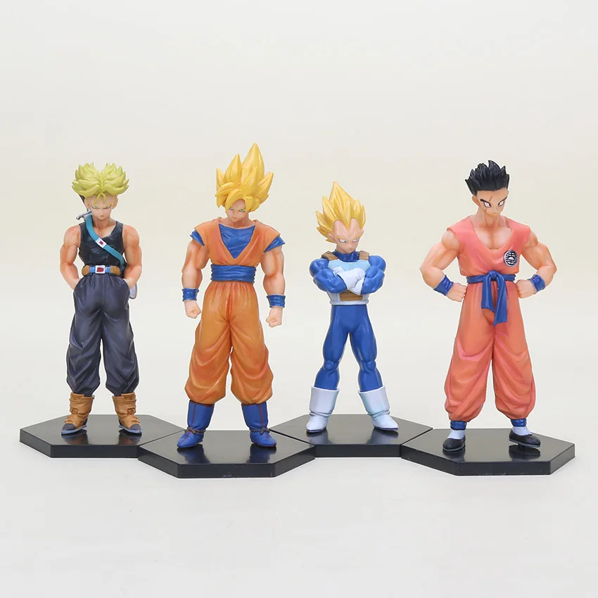12 шт./компл. Dragon Ball Z фигурки Супер Saiyan Vegeta Trunks Yamcha Son Goku Gohan модель игрушки|dragon ball z