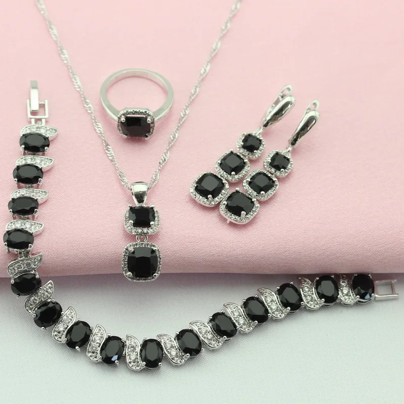 Женский ювелирный комплект из колье серёг и браслета с фианитом|colorful jewelry sets|jewelry