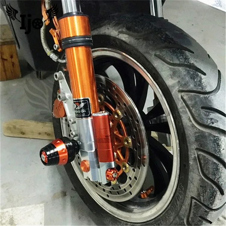 Универсальный скутер анти-столкновения мото рамка ползунок анти мото rbike крушение pad защита от падения колеса CNC мото rcycle аксессуары
