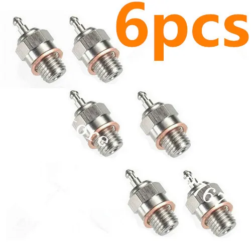 Buj&iacute;as de incandescencia N3 N4, accesorios de piezas de motor Hot Spark Vertex SH para cami&oacute;n Nitro, reemplaza OS, modelo de coche RC HSP 70117, 6 uds.-0