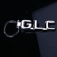 Брелок для Mercedes Benz A B C E R S GL GLC GLE CLK ML SLK 3D автомобильный металлический брелок для ключей - Название цвета: GLC