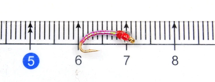 Bimoo 10 шт.#14 Мидж Chironomids диско Красный Черный Цвет бусина личинка Beadhead Нимфы нахлыстом мухи/приманка/Hegene