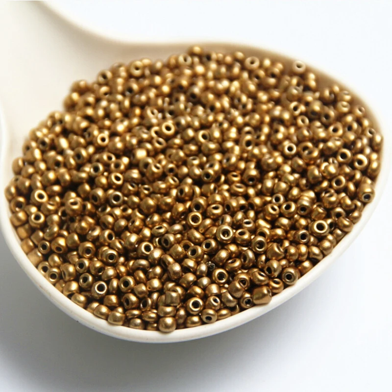 Бусины из чешского стекла золотистые/Серебристые бусины разделители для