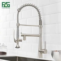 flg led kitchen faucets brushed nickel spring style faucet high quality swivel kitchen sink tap new design mixer taps 1010 33n