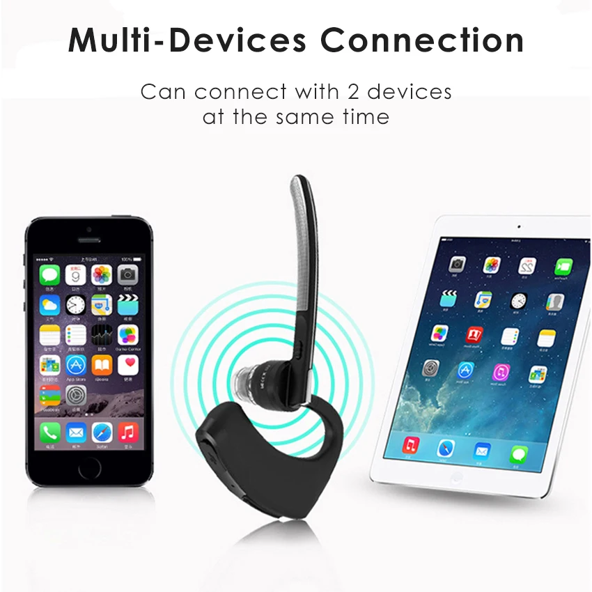 New P8 Business Bluetooth Headset V9 Transmission With Voice Control CSR4.1 Wireless Sports Mini Stereo | Электроника