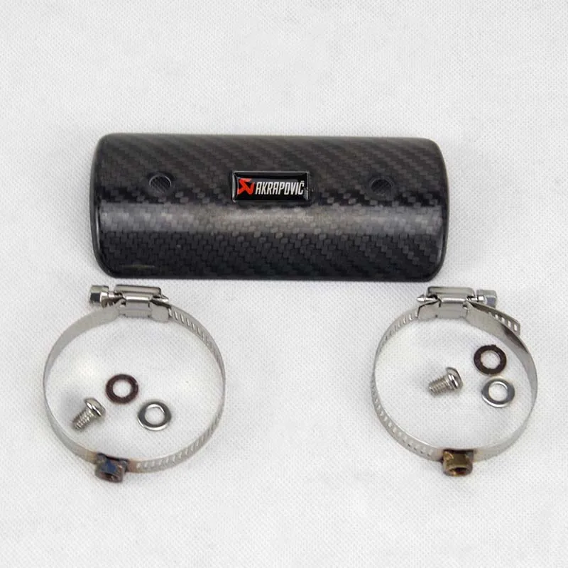 Carbon fiber Akra Мотоцикл Akrapovic yoshimura глушитель из углеродного волокна протектор тепловой щит крышка защита от обжига крышка TMAX530 CB400 - Цвет: Carbon fiber Akra
