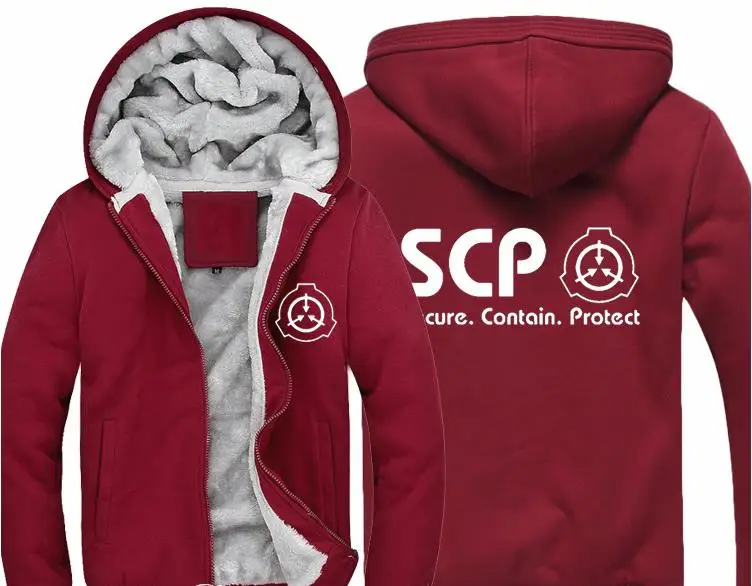 Толстовка SCP Secure содержит Protect Мужская Повседневная зимняя куртка пальто теплая