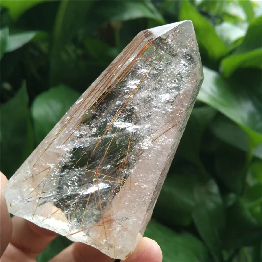 Рутилированный Кристал Острый камень камни с природными кристаллами Wicca Cristal Islande Пьер Naturelle Et crestaux целебный домашний декор. 117