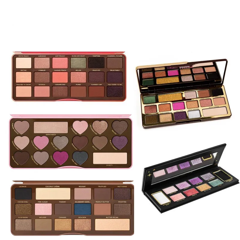 Косметика для глаз тени век матовые персиковый Золотой Клевер 18 оттенков цвет