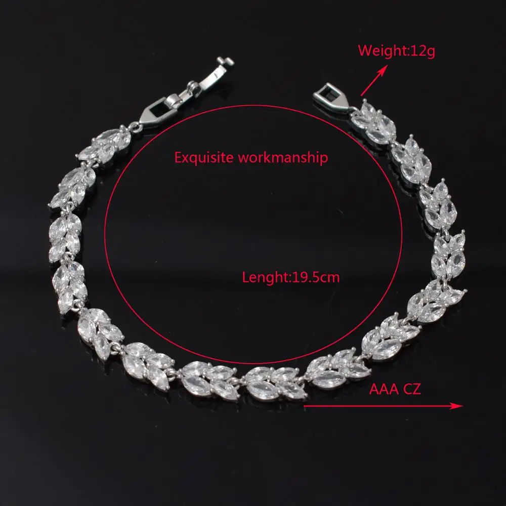 Роскошный браслет для женщин серебристый/золотой цвет блестящий с кубическим