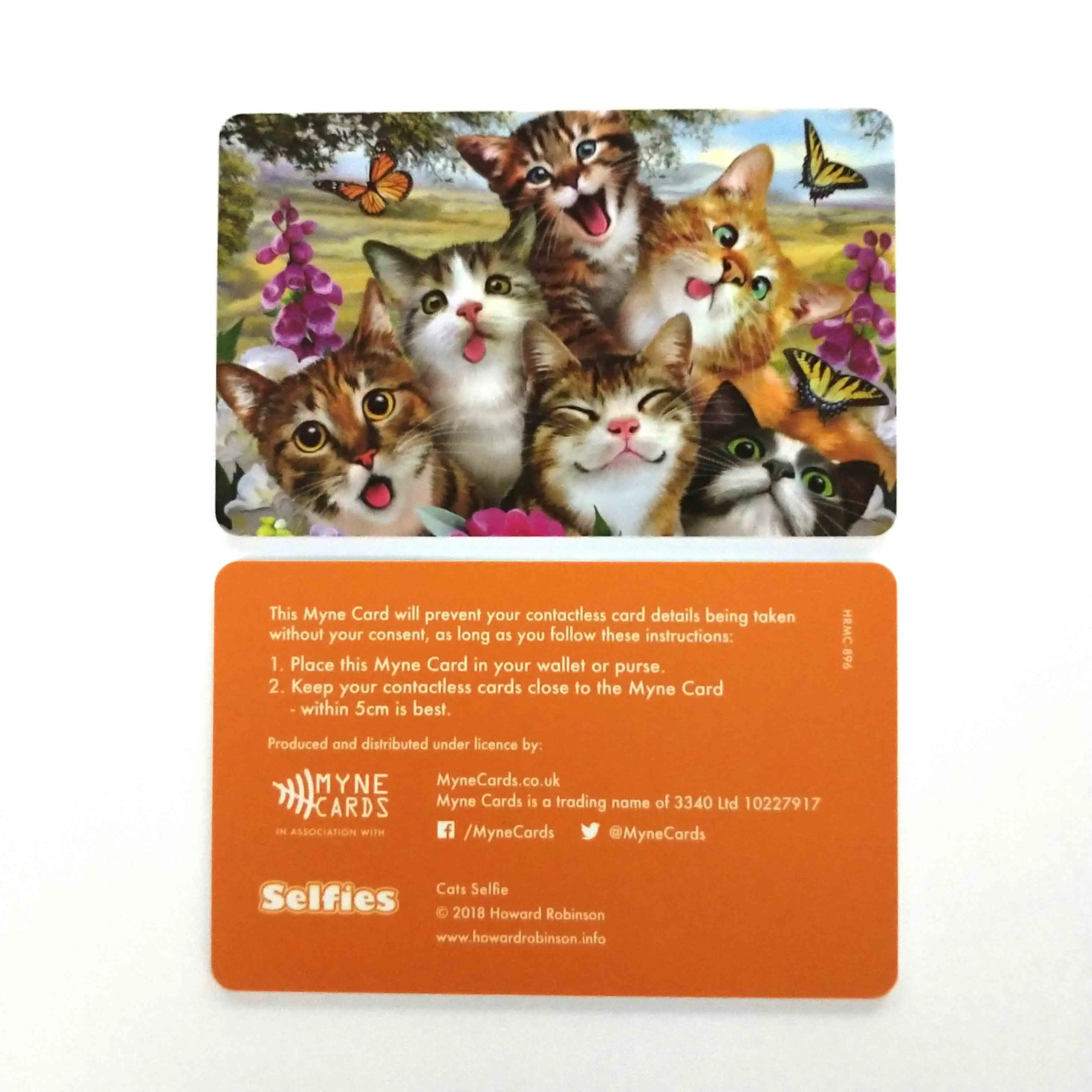 Cats selfie Блокировщик защита карт безопасный для паспорта кошелек Кредитная карта щит RFID NFC сигналы для отключения кардридера Противоугонная щетка - Цвет: Cats selfie