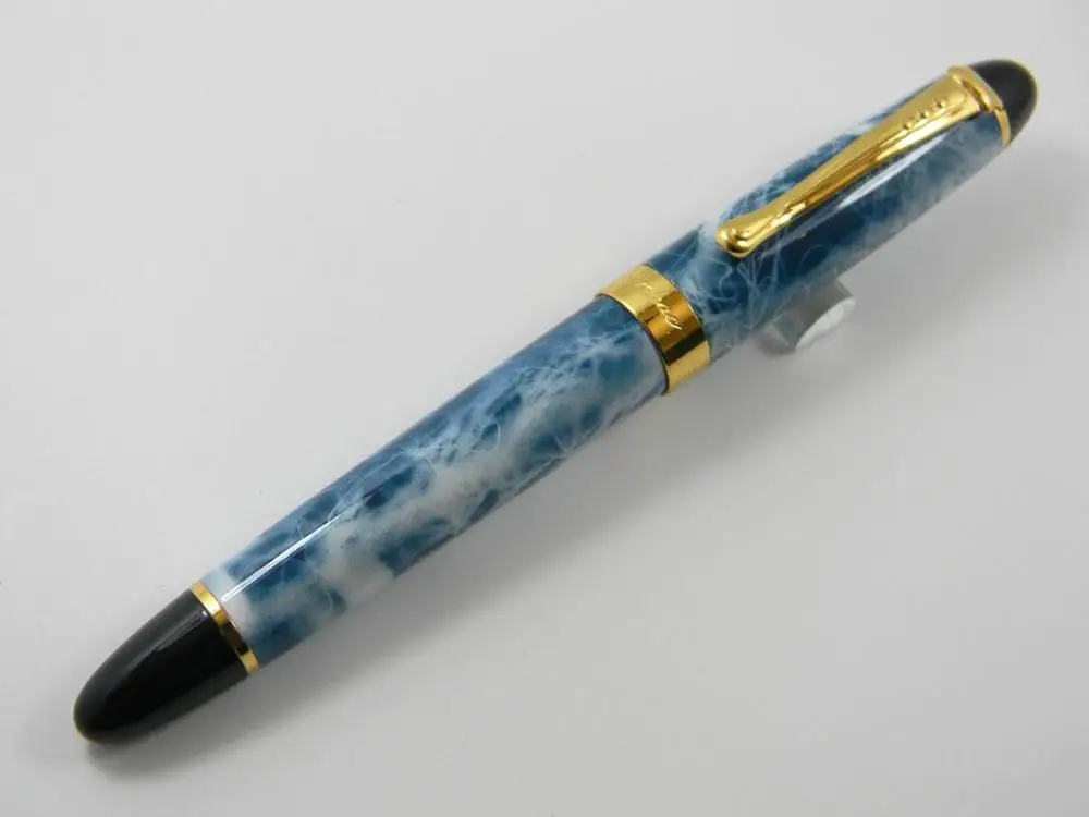 Marble blue Подарочный офис в круглом корпусе, погруженный в наконечник перьевой ручки, английская медная пластина ES каллиграфия JINHAO X450 ZB G перьевая ручка - Цвет: Marble blue
