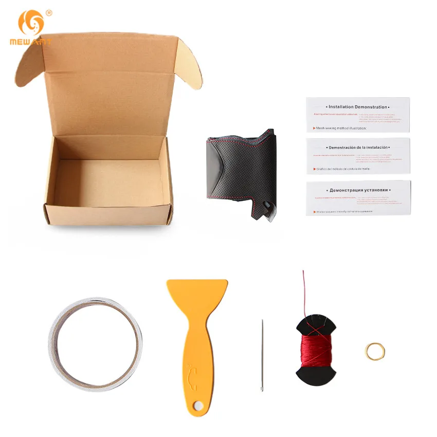 MEWANT черный чехол рулевого колеса автомобиля из искусственной кожи для Toyota Verso EZ