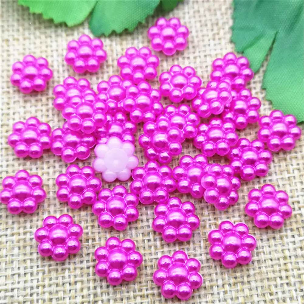 Сделай Сам 100 шт. пластиковые бусины в виде груши цветок искусственные с плоской